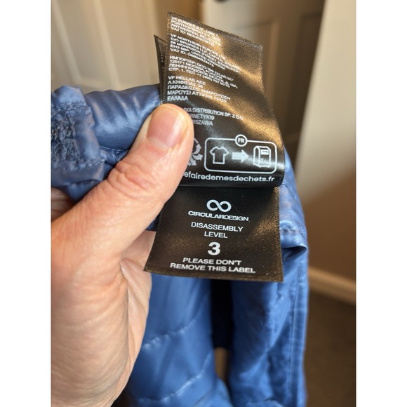 The north face quilted women's large pants side zipper and pockets BLUE (Lohtse) - Picture 4 of 13